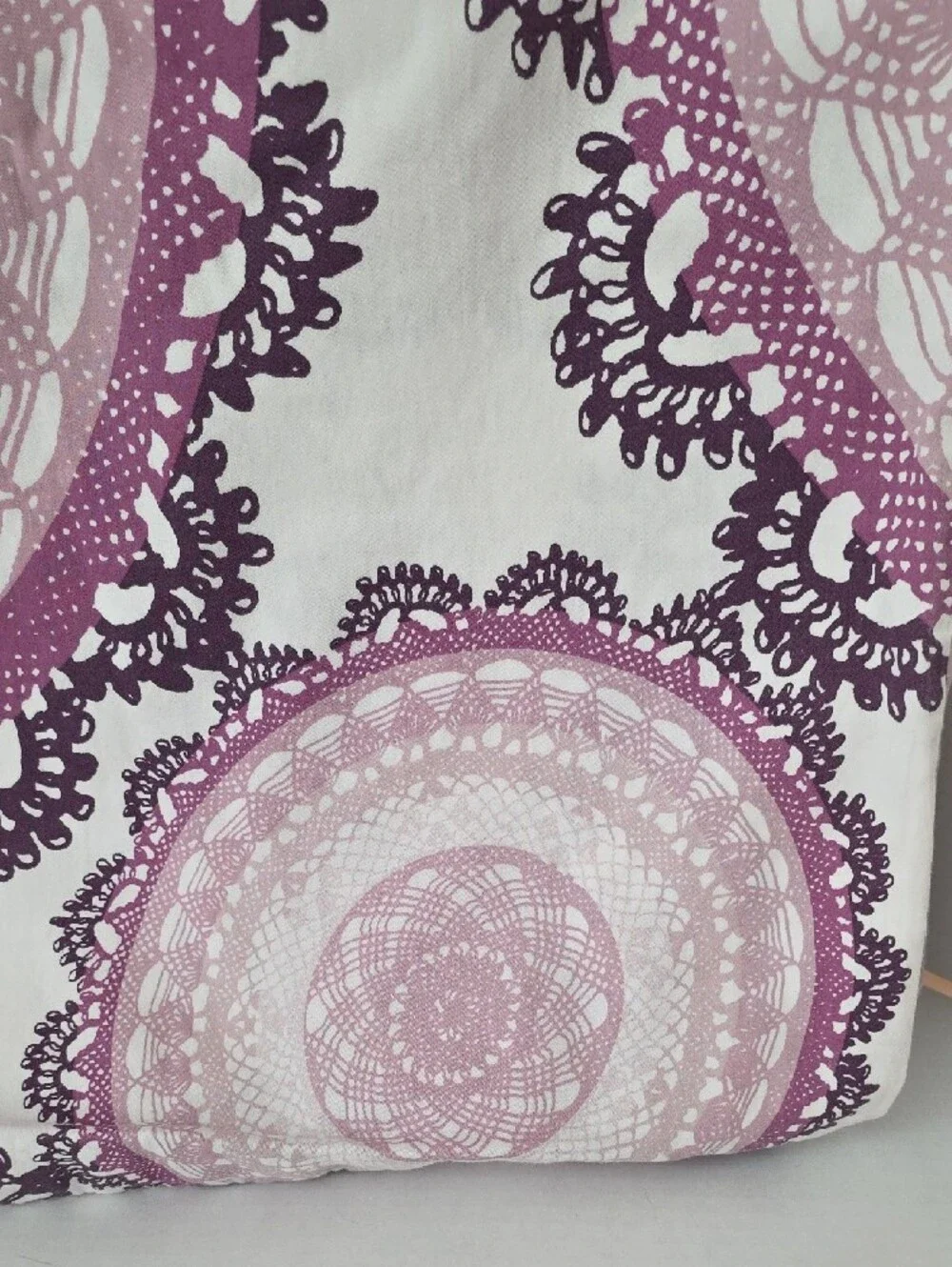 IKEA Lyckoa Purple Lace Mandala Cotton 2 Standard Pillow Sham & Twin Duvet Cover